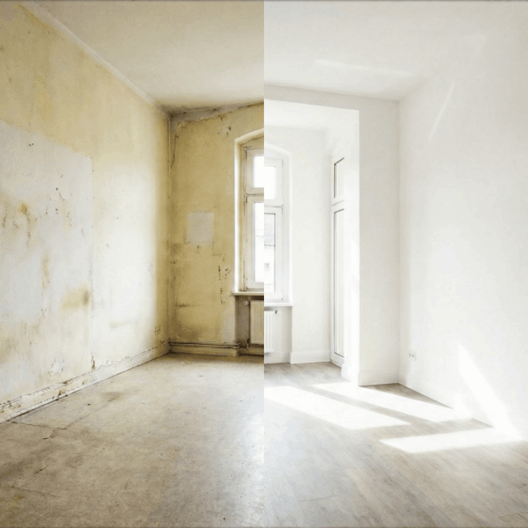 Wohnungsrenovierung – Vorher/Nachher